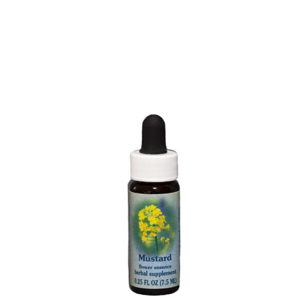 Bach Flower Mustard helps those who, from time to time, experiencing a black cloud of gloom that comes and goes for no apparent reason. 1/4 oz